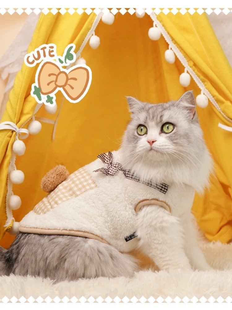 Cat Clothes for Fall & Winter, Warm Fleece-Lined...