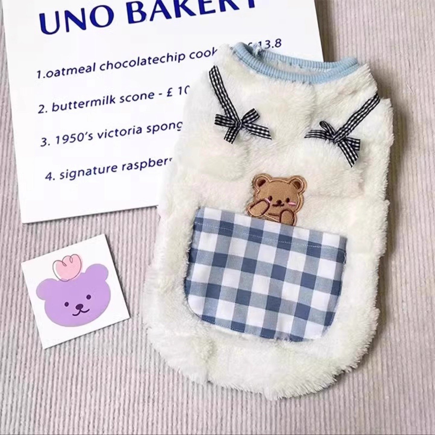 Cat Clothes for Fall & Winter, Warm Fleece-Lined...