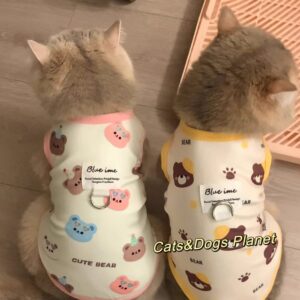Cat & Small Dog Summer Vest, Leash Clip,...