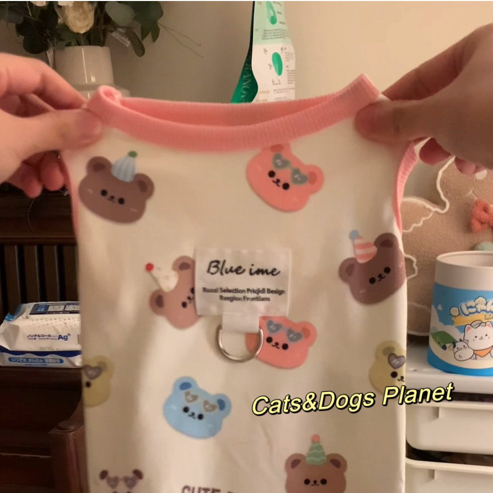 Cat & Small Dog Summer Vest, Leash Clip,...