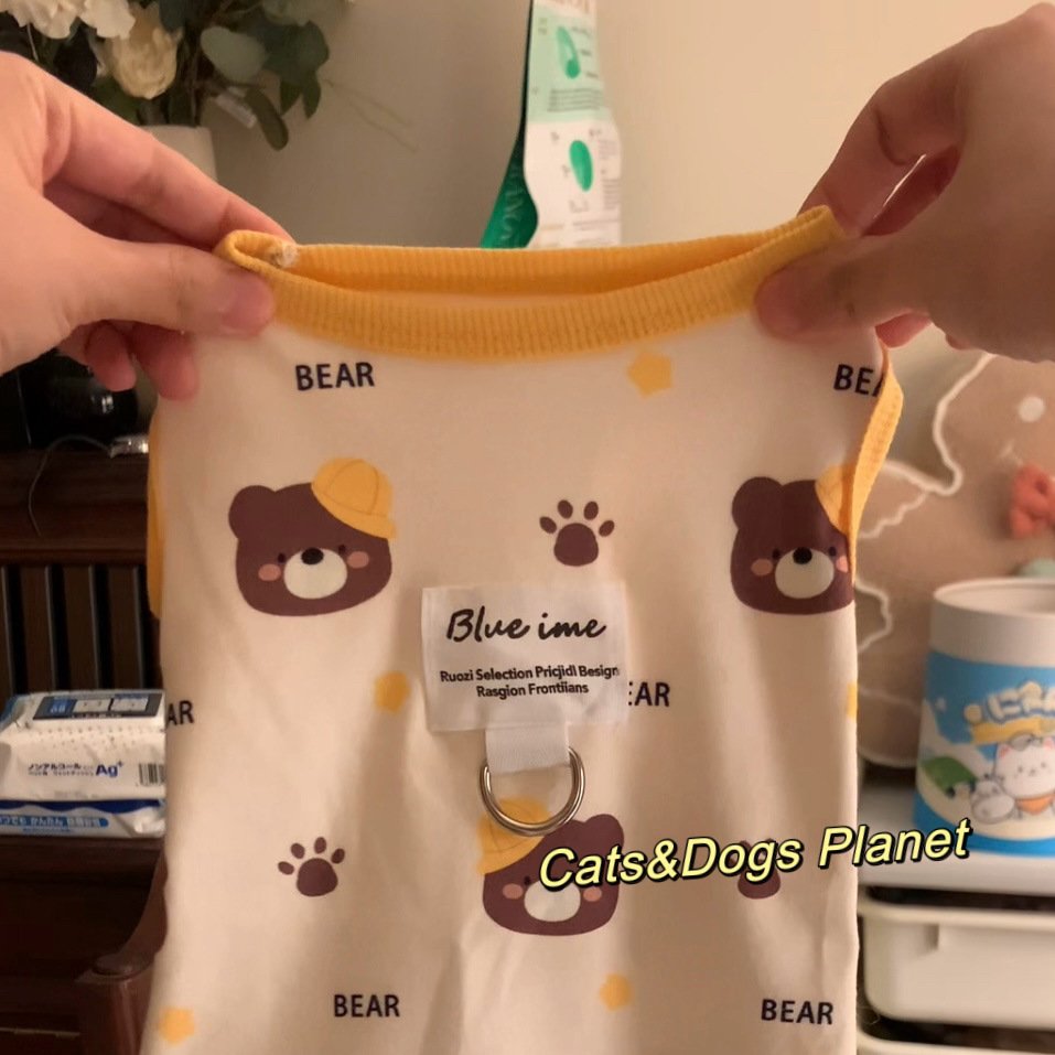Cat & Small Dog Summer Vest, Leash Clip,...