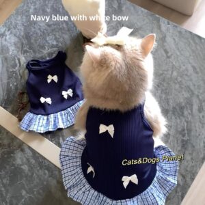 Cat Clothes Summer Bowtie Strap Dress for Small Pets...