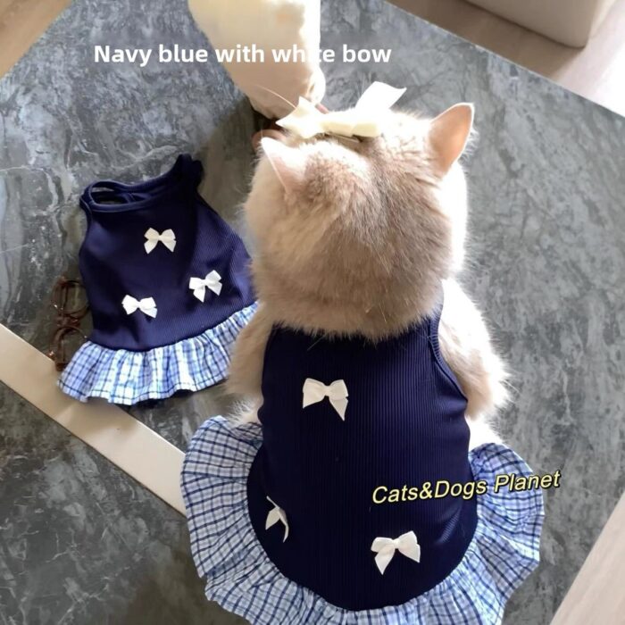Cat Clothes Summer Bowtie Strap Dress for Small Pets...