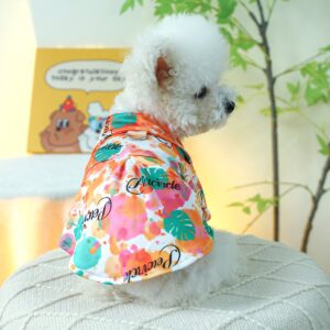 Product Name: Dog Cat Spring & Summer Floral Shirt for...