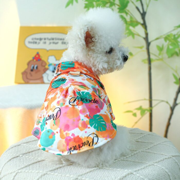 Product Name: Dog Cat Spring & Summer Floral Shirt for...
