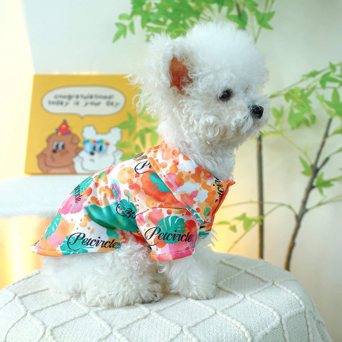 Product Name: Dog Cat Spring & Summer Floral Shirt for...