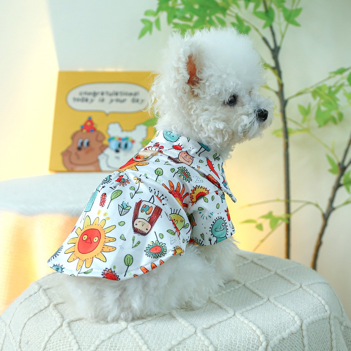 Product Name: Dog Cat Spring & Summer Floral Shirt for...