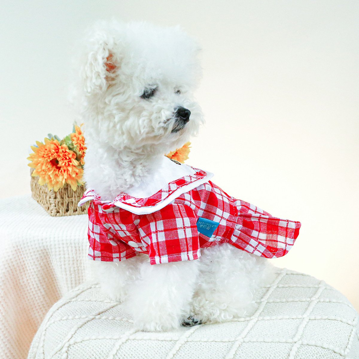 Product Name: Dog Cat Spring & Summer Floral Shirt for...