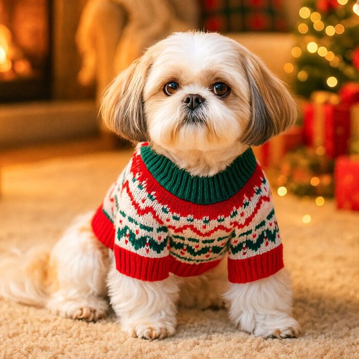 Pet Christmas Sweater for Cats and Dogs Fall & Winter