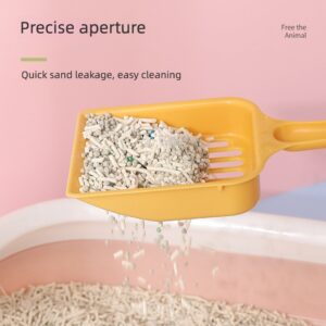 Large Cat Litter Box with Hollow-Out Scoop