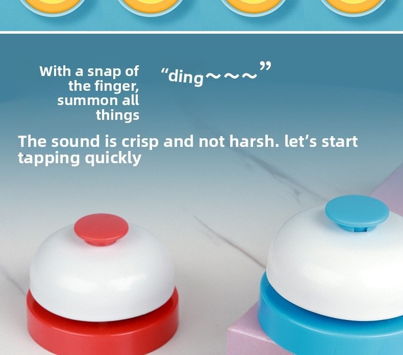 Answer Buzzer Hand Bell Pet Call Bell Service Bell Dog Training Bird Bell Hand Press Bell Tabletop Game Quiz Buzzer
