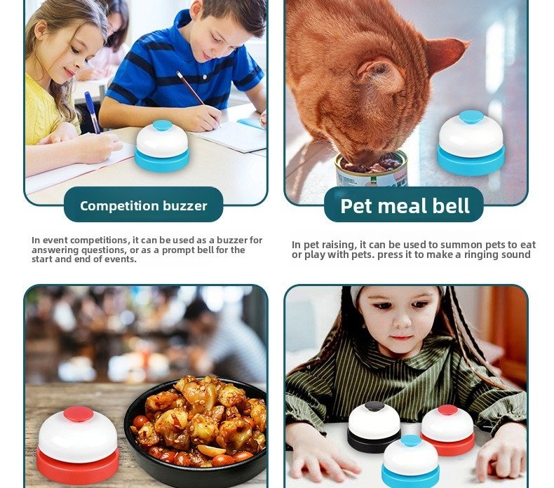 Answer Buzzer Hand Bell Pet Call Bell Service Bell Dog Training Bird Bell Hand Press Bell Tabletop Game Quiz Buzzer