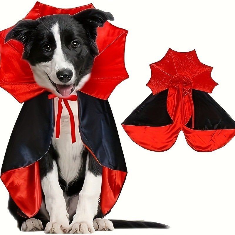 Halloween Pet Vampire Cape – Cross-Border Bestseller, Stand Collar Cat & Dog Cloak, Magic Witch Costume for Party Dressing