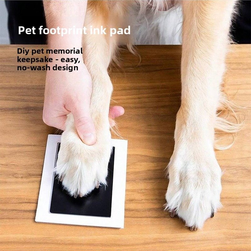Pet Paw Print Stamp Pad - No-Wash Footprint Kit for Cats & Dogs, DIY Memory Album Keepsake, Paw Print Tracing for Pet Lovers