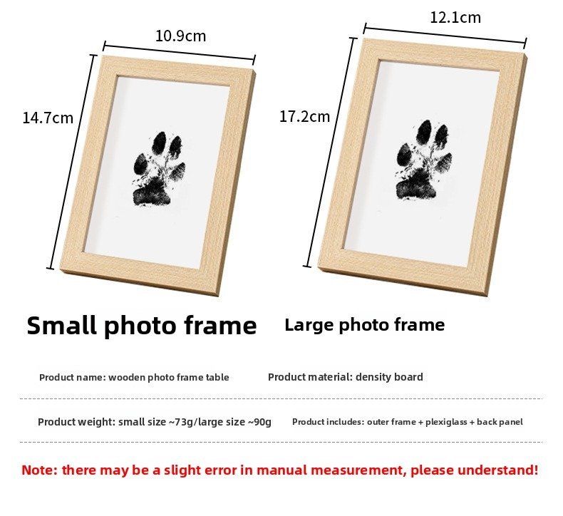 Pet Paw Print Stamp Pad - No-Wash Footprint Kit for Cats & Dogs, DIY Memory Album Keepsake, Paw Print Tracing for Pet Lovers