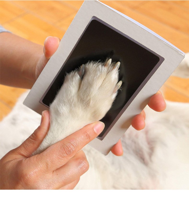Pet Paw Print Stamp Pad - No-Wash Footprint Kit for Cats & Dogs, DIY Memory Album Keepsake, Paw Print Tracing for Pet Lovers