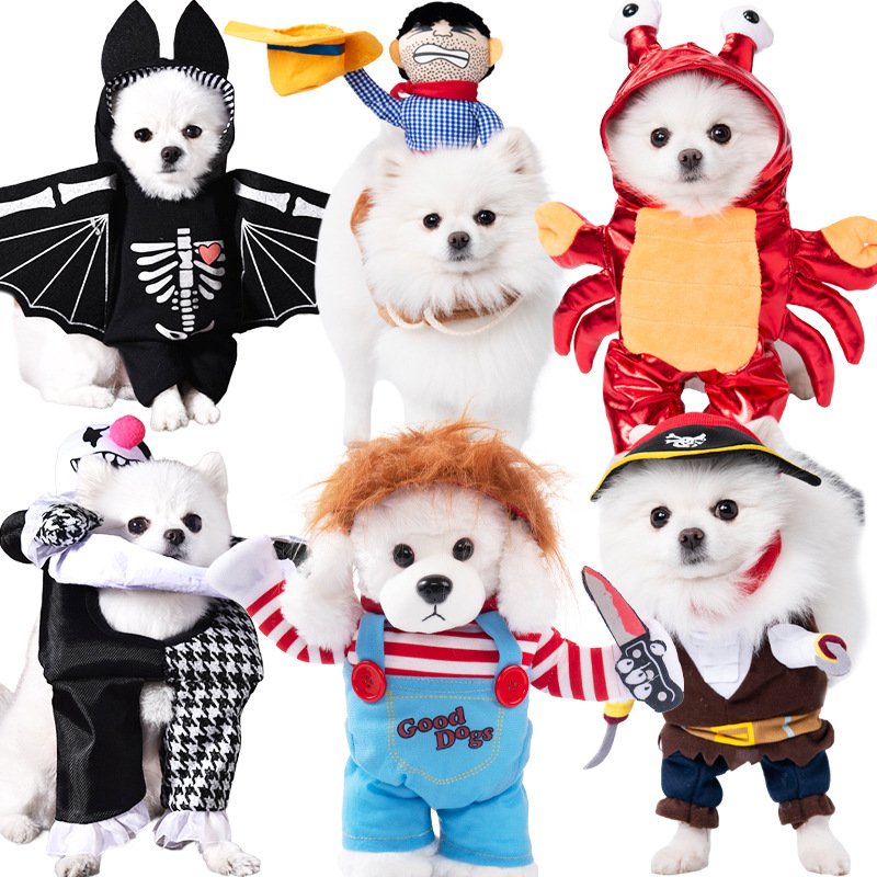 Halloween Dog Costume for Small Dogs, Funny & Silly Dress-Up Outfit for Teddy Dogs, Creative Cat & Pet Apparel