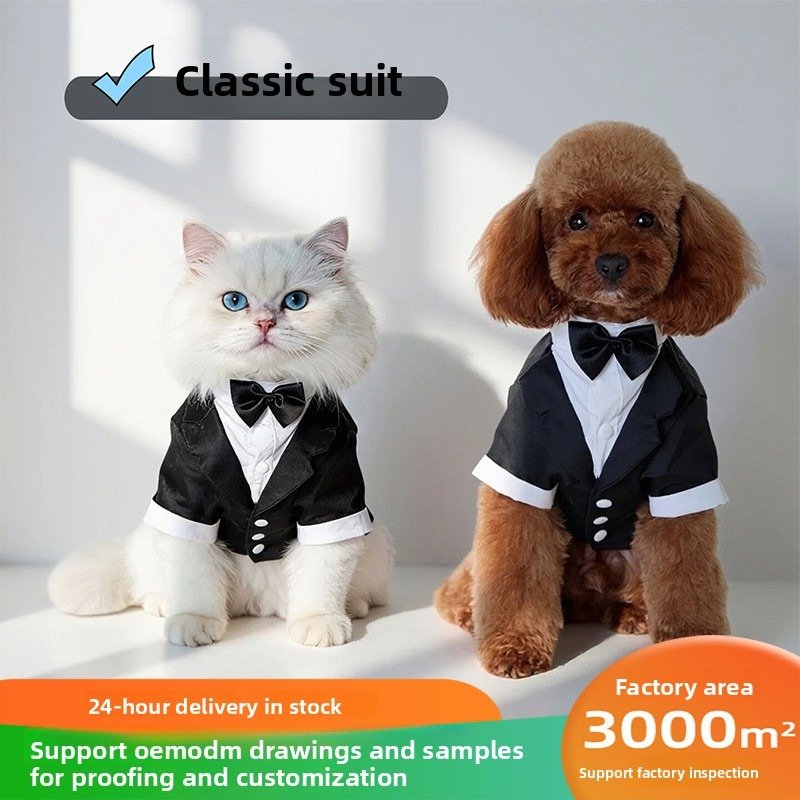 New Pet Dog Clothes Pet Apparel Wedding Suit Formal Wear Gentleman's Tuxedo for Teddy Bichon Teddy Dog Suit