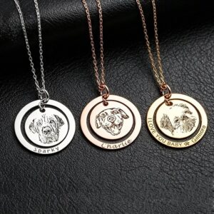 Pet Memorial Necklace with Custom Pet Photo, Stainless...