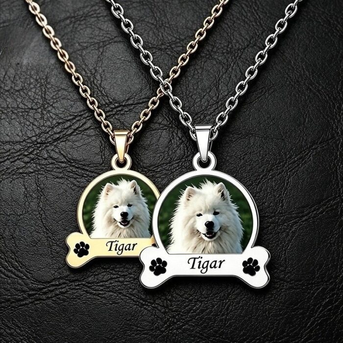 Product Name: Custom Pet Portrait Memorial Necklace with...