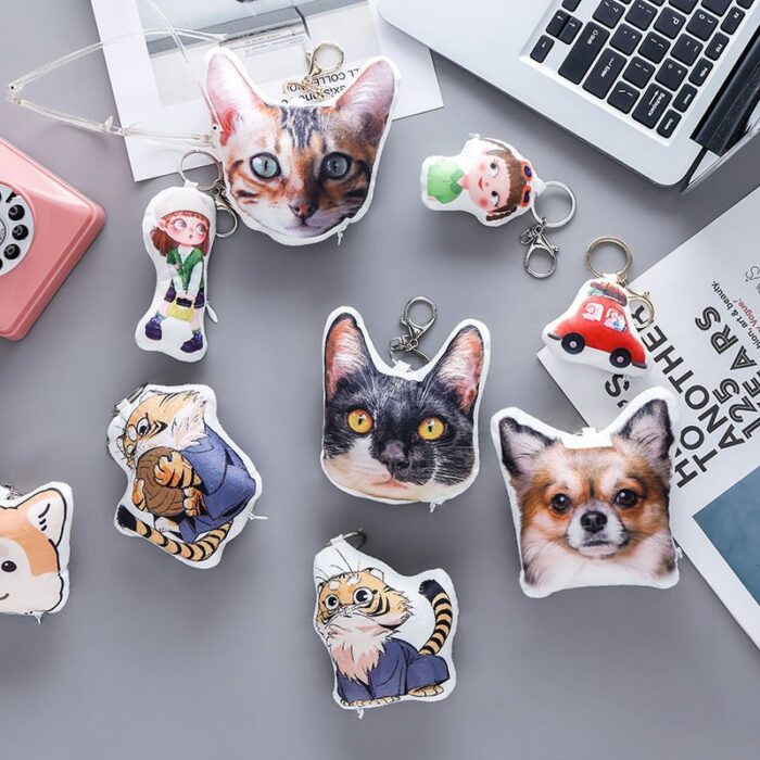 Product Title: Custom Pet Photo Keychain & Plush Toy...