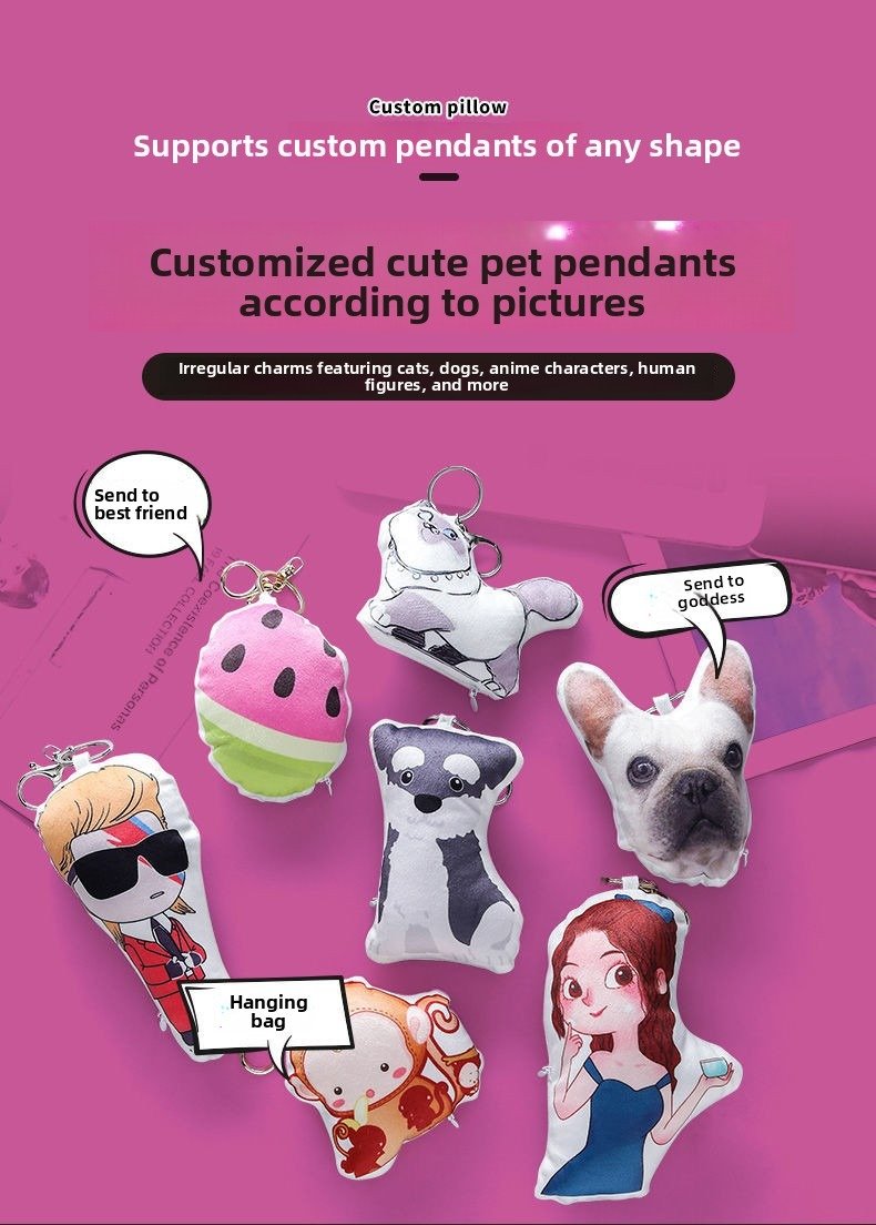 Product Title: Custom Pet Photo Keychain & Plush Toy...