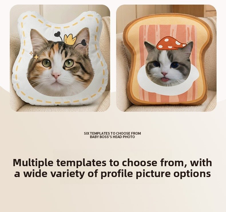Product Name: Custom Pet Portrait Pillow, Double-Sided...