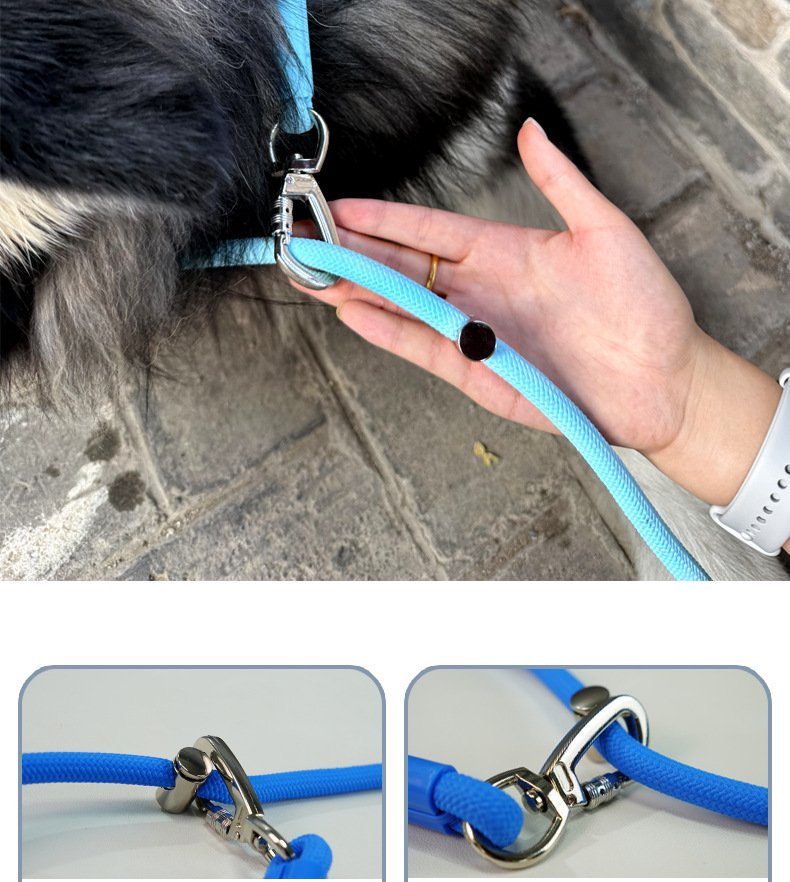 Dog Leash with Crossbody Strap, Hands-Free P-Chain...