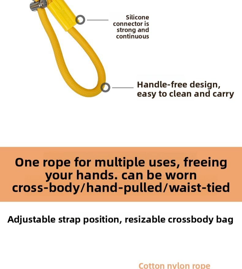 Dog Leash with Crossbody Strap, Hands-Free P-Chain...