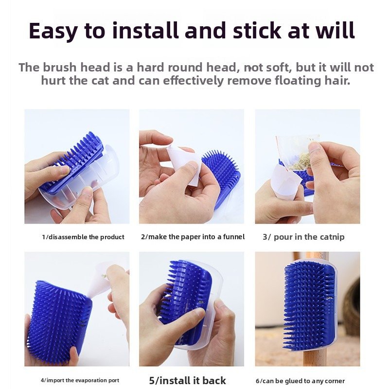 Pet Corner Scratcher for Cats and Dogs, Self-Play...