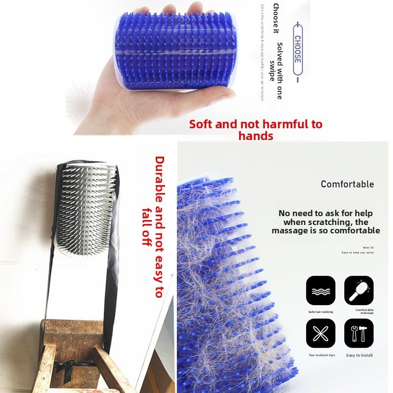 Pet Corner Scratcher for Cats and Dogs, Self-Play...