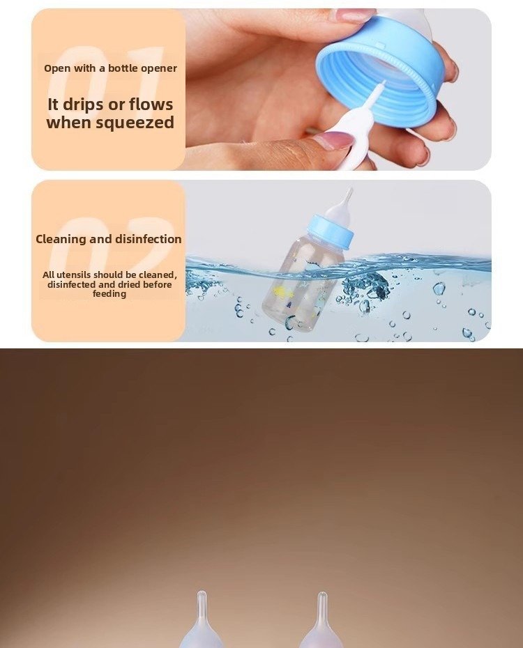 Pet Silicone Nursing Bottle Set 60ml for Cats