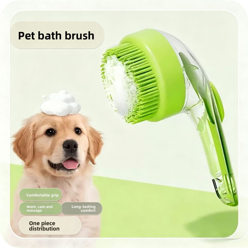 Pet Bath Brush for Dogs and Cats, Cleaning Massage...