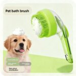 Soap-Dispensing Pet Bath Brush, Massage & Cleaning Scrubber