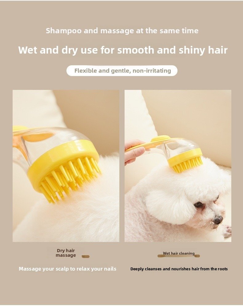 Pet Bath Brush for Dogs and Cats, Cleaning Massage...