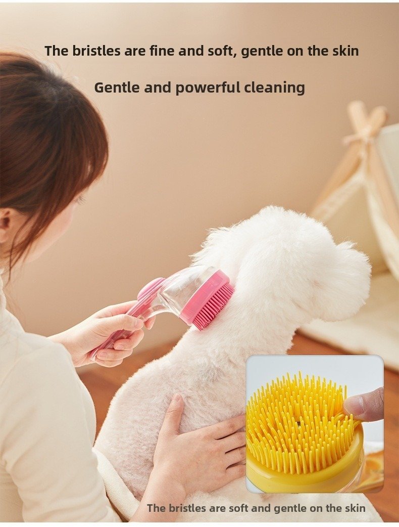 Pet Bath Brush for Dogs and Cats, Cleaning Massage...