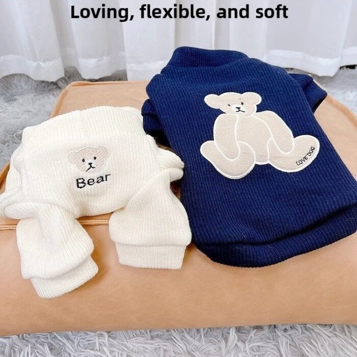 Pet Memorial Necklace: Cute Bear Fall & Winter Warm Hoodie