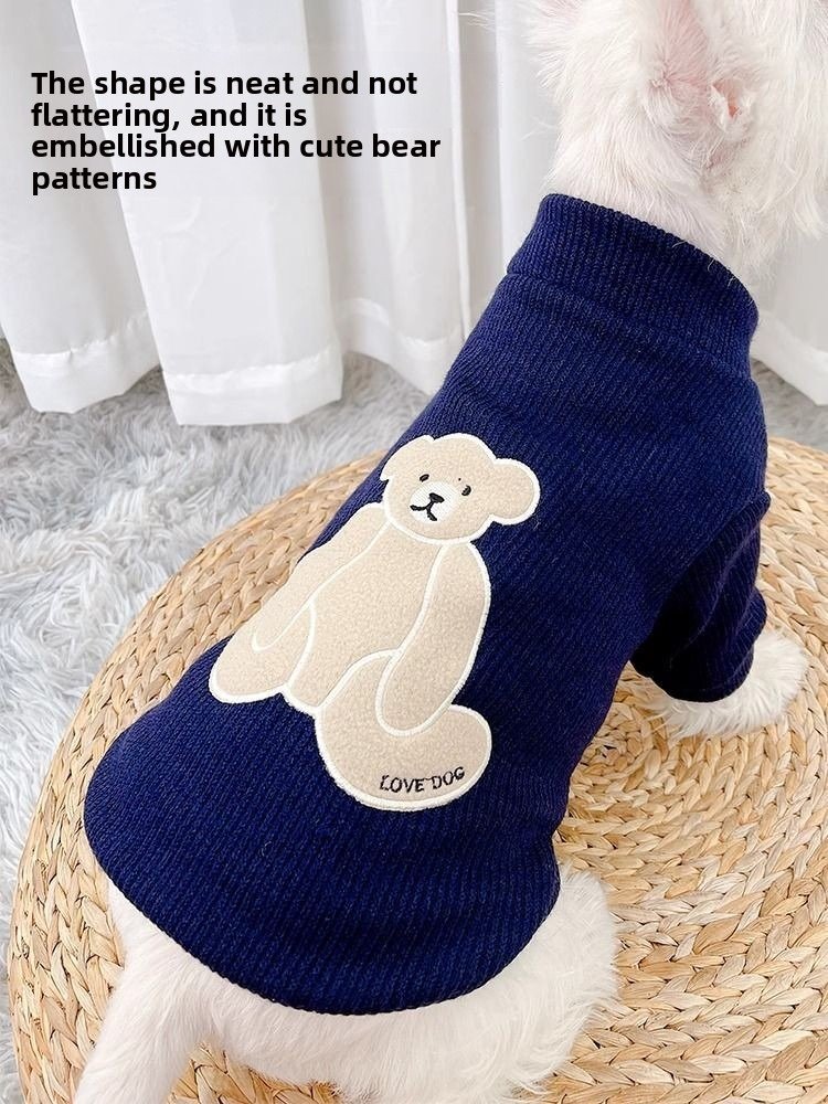 Pet Memorial Necklace: Cute Bear Fall & Winter Warm Hoodie