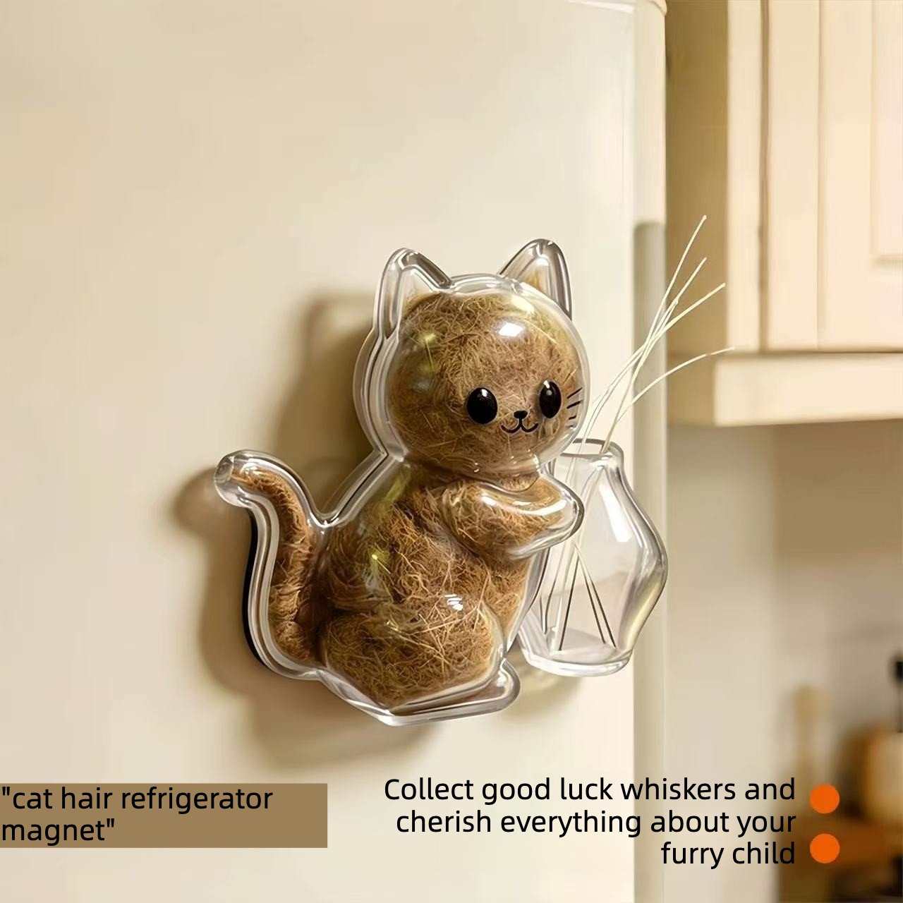 Product Name: Pet Cat Hair & Whisker Fridge Magnet Keepsake