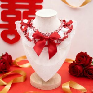 Red Pet Bib Bandana for Wedding Cats & Dogs