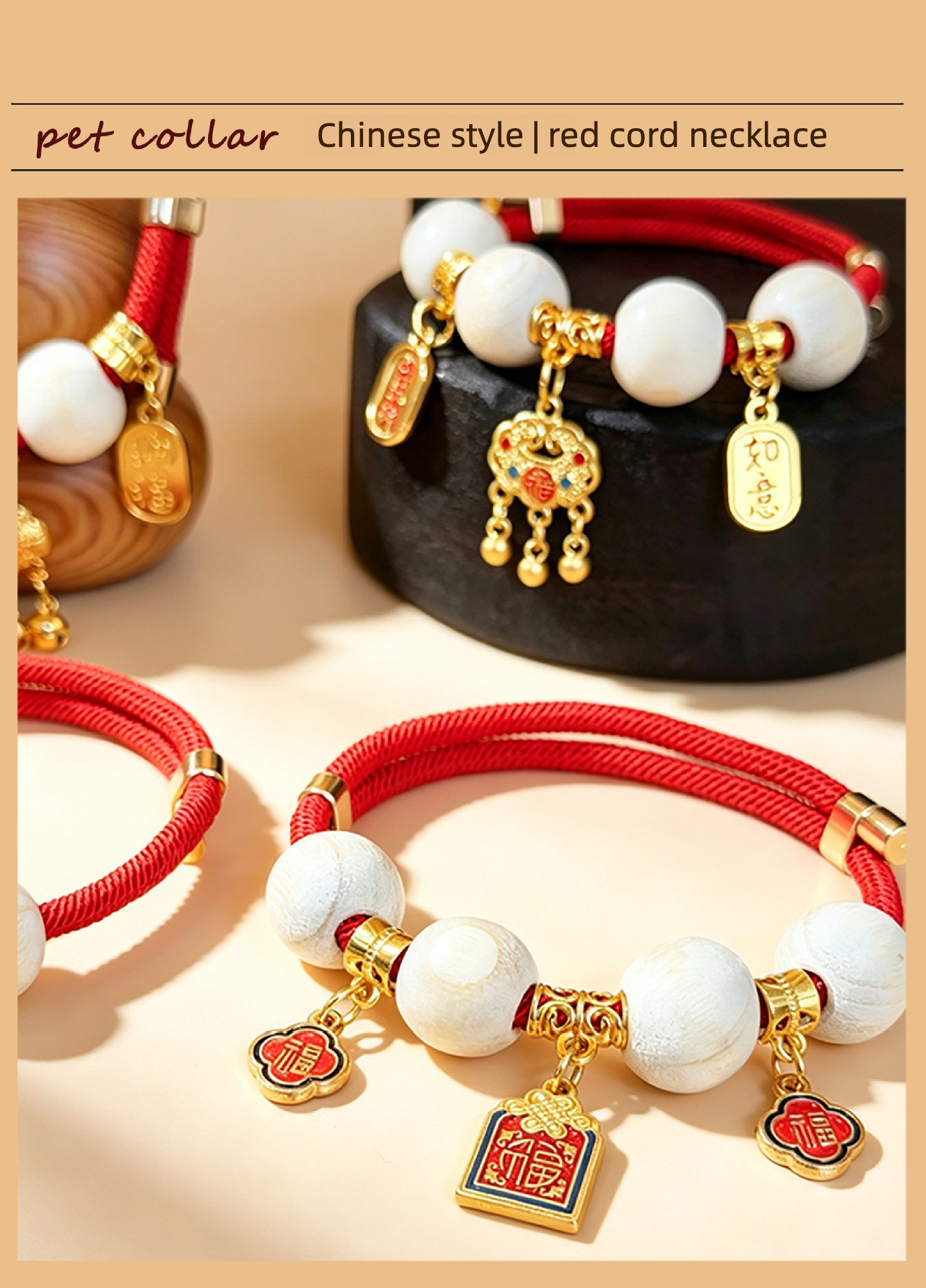 Pet Memorial Necklace: Dog Cat Collar Bell Charm,...