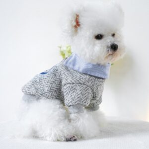 Pet Hoodie for Small Dogs Embroidered Cat Design