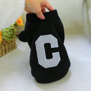 Pet Hoodie for Small Dogs Embroidered Cat Design