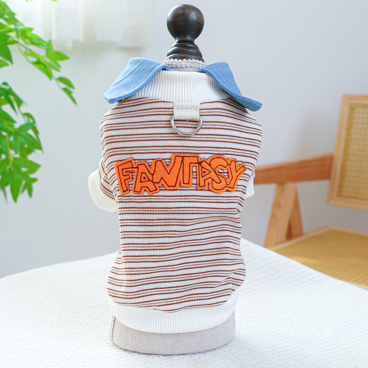 Pet Hoodie for Small Dogs Embroidered Cat Design