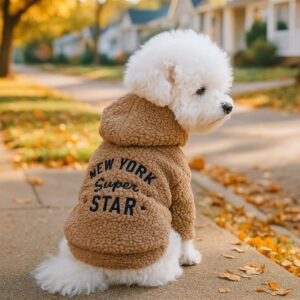 Dog Hoodie, Warm Fleece-Lined Fall &