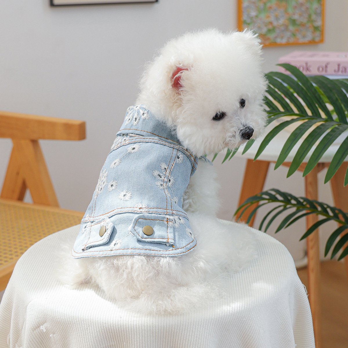 Product Name: Pet Hoodie for Dogs and Cats, Rock Denim Style