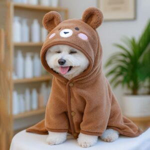 Pet Bathrobe Towel for Dogs & Cats, Christmas