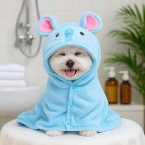 Pet Bathrobe Towel for Dogs & Cats, Christmas