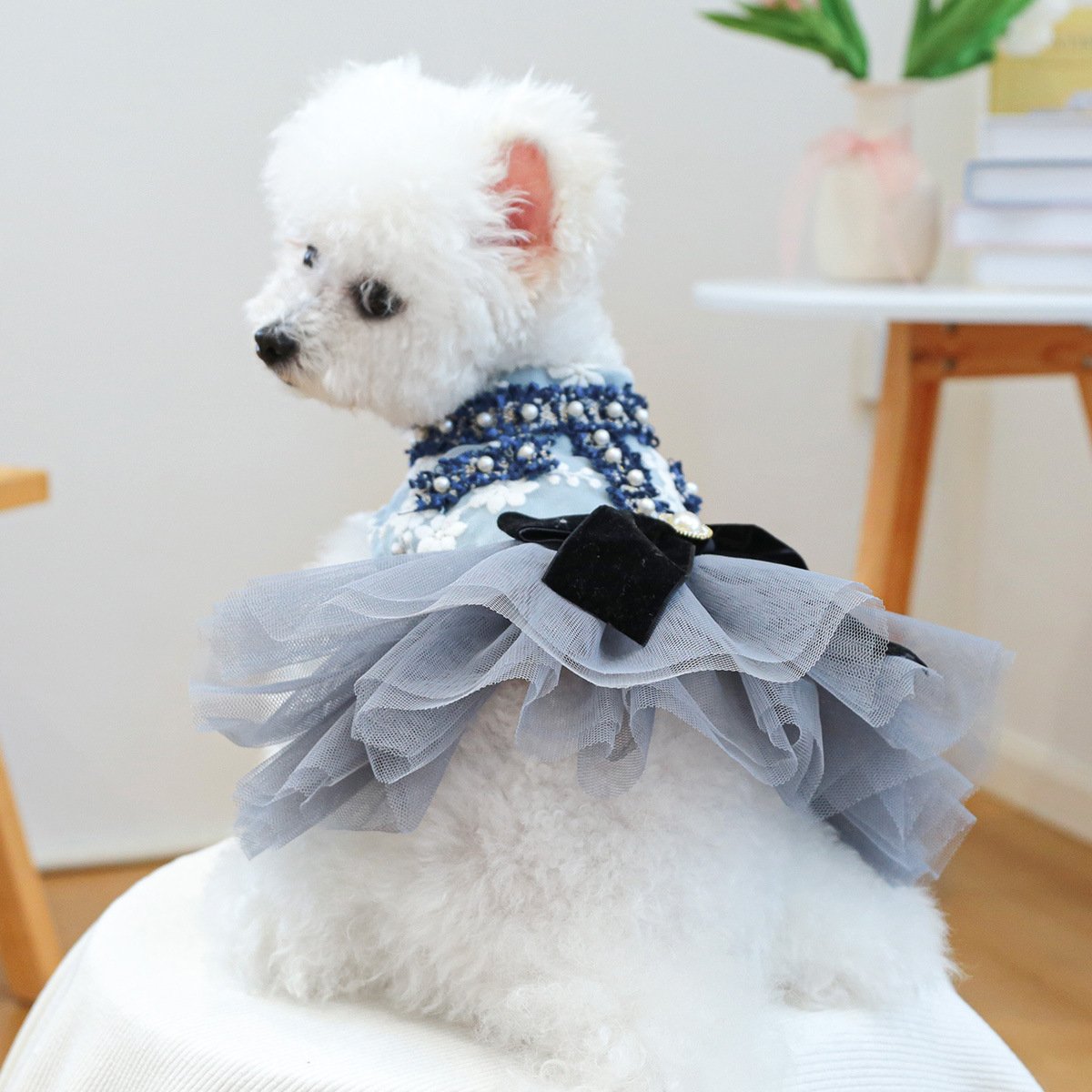 Product Name: Pet Tweed Dress for Small Dogs & Cats,...