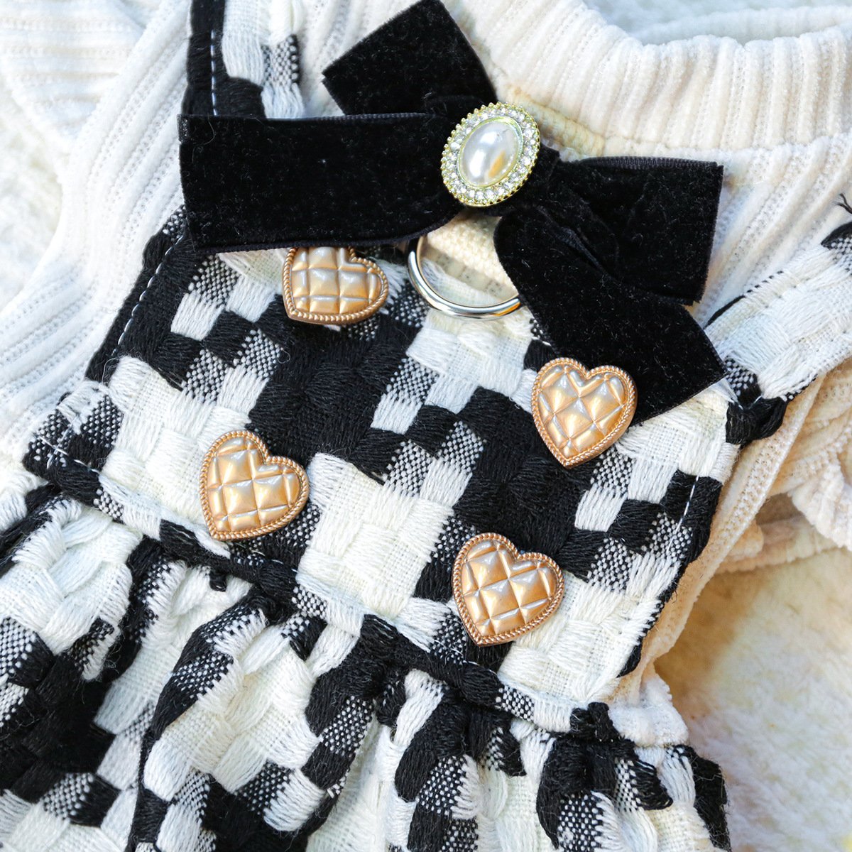Product Name: Pet Tweed Dress for Small Dogs & Cats,...